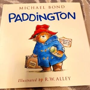 PADDINGTON, Michael Bond Hard cover book with safety cover, 11"×10.5"